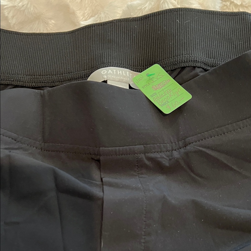 Athleta Black Ribbed-Waist Performance Leggings